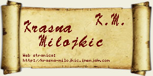 Krasna Milojkić vizit kartica